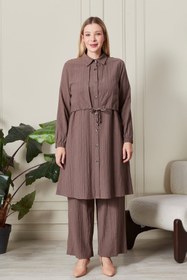 Resim Kadın Büyük Beden Bolerolu 2'li Takım - Bordo / 3XL 