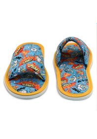 Resim Erkek Mavi Bomba Önü Açık Ev Terliği Mavi 