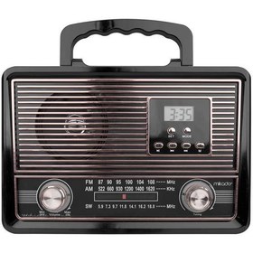 Resim Mikado MDR-683 Siyah Usb-TF Destekli Bluetooth FM-AM-SW Klasik Radyo 