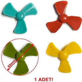 Resim 60Mm 3 Kanat Oyuncak Pervane Rüzgar Gülü Su Botu Rc Dıy Motor 