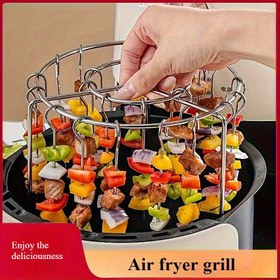Resim Yatay 12/24 Dize İğne BBQ Izgara - Ev, Partiler, Kamp ve Piknikler için Paslanmaz Çelik Kompakt Taşınabilir Izgara - Dengeleyici Isı Dağılımı, Kolay Temizleme Tasarımı, Dayanıklı ve Yerden Tasarruf Sağlayan Mutfak Aleti, Izgara Aksesuarları, Piknik Gereksinimleri, Modern Mutfak Eşyaları, Verimli Pişirme, Sağlam İnşaat, Açık Hava Pişiricileri 