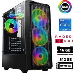 Resim XASER Abyss X1 i5 12400F 16GB Ram 512GB M.2 NVMe SSD 8GB RX580 256Bit Masaüstü Oyuncu Bilgisayarı 