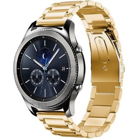 Resim Tılsım Tekno Gear S2 (20mm) Uyumlu KRD-04 Metal TSTK Kordon-Gold 