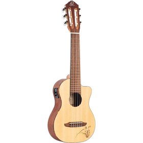 Resim Ortega RGL5CE Elektro Klasik Travel Gitar (Laser Engraved Motif) 