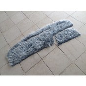 Resim Tempra Tipo Uyumlu Torpido Örtüsü Peluş Kumaş Gece Beyaz - Mavi 