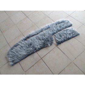 Resim Tempra Tipo Uyumlu Torpido Örtüsü Peluş Kumaş Gece Beyaz - Mavi 