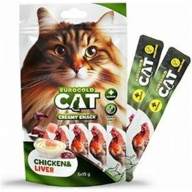 Resim Eurogold Cat Tavuklu Ciğerli Kedi Ödül Maması 5 x 15 G 