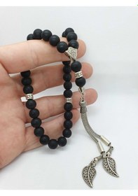 Resim Sertifikalı Doğal Taş Mat Oniks Taşı 8 Mm Tesbih 