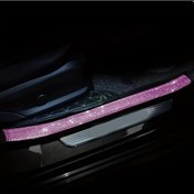 Resim Chenkestoreone Pembe 2 Adet Kristalli Kapı Koruyucu Kırpılabilir Eşik Levhası 