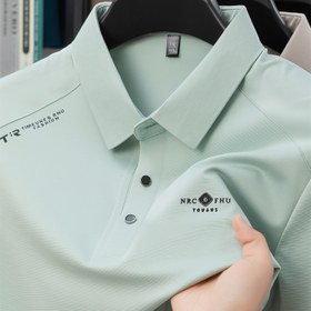 Resim Erkek Yaz Golf Gömleği - Siyah, Beyaz NRF Logosu ve "BURADASINIZ KÖTÜLÜK" Metni, Kısa Kollu, Düğmeli Yaka, Nefes Alabilen Kumaş, Günlük Gezintiler ve Golf Tutkunları İçin Mükemmel, Golf Gömleği 