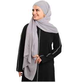 Resim Hürrem Bone Gri Pratik Hazır Geçmeli Bone Şal Şifon Düz 2506 15 gri 