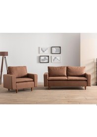 Resim Lungo Modüler Koltuk Takımı Keten Açık Kahverengi Açık Kahverengi 