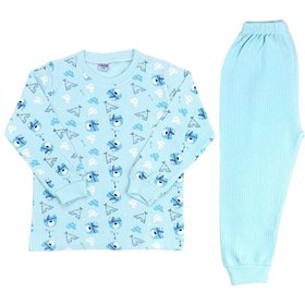 Resim Sebi Bebe Kızılderili Ayıcık Pijama Takım 9147 Yeşil 