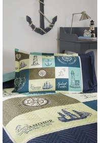 Resim Özdilek Nautical Traveler Tek Kişilik Kapitone Nevresim Takımı Mavi 