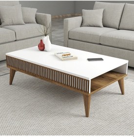 Resim Variant Milan 3'Lü Salon Takımı - Ceviz - Beyaz 