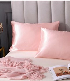 Resim Pembe Ipek Saten Yastık Kılıfı 50 X 70 2'Li N11.869 