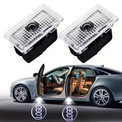 Resim For Tesla Model 3, S, Y ve X Serisi için LED Kapı Yansıtma Hoşgeldiniz Işığı - Logo ile Yüksek Parlaklık 12-24V USB Şarjlı Lamba, Akıllı Telefonlar, Arabalar ve Daha Fazlası İçin İç Aydınlatma Aksesuarı, Araba Kapı Süslemesi | Şık Araba Tasarımı | USB Şarjlı Işık, Süsleme için Araba Işıkları 