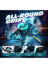 Resim Mj Toys Uzaktan Kumandalı Şarjlı Led Işıklı Bilekten Kontrollü Araba Akrobat Drift Stunt 4x4 Oyuncak Araba mavi 