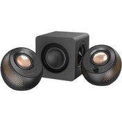Resim Creative Pebble X Plus Siyah 2.1 15W USB-C Bluetooth 5.3 RGB Aydınlatmalı Masaüstü Multimedya Hoparlör Seti 