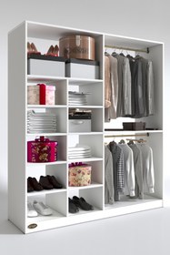 Resim Kenzlife Giysi Dolabı Fikret 180*180*45 Byz Gardırop 