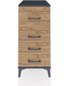Resim Kronos Komodin 4 Çekmeceli 44x59x96 Antrasit-çam Antrasit 