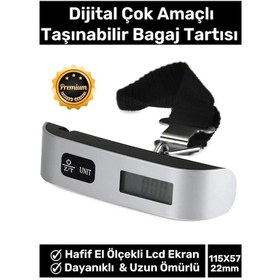 Resim Premium Seyahat Bavul Ağırlık Tartı Dijital Lcd Ekran Çok Amaçlı Taşınabilir Bagaj Tartısı Max 50 Kg 