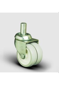 Resim ET03ZKC50 Oynak Pimli Çiftli PVC Tekerlek Çap:50 Sanayi 