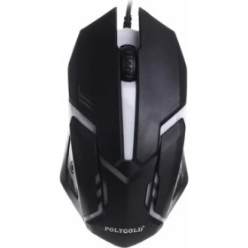 Resim Polygold PG-883 Işıklı Kablolu Oyuncu Mouse (GRİ RENK) 