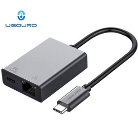 Resim Ugourd 1000-mbps Type-c Rj45 Ethernet Adaptörü 1000 Mbps +100w Şarj Portu İle 2'si 1 Arada Rj45 Lan Ethernet Adaptörü Tip-c Arayüz Cihazları Pc/tablet/mobil Telefon 