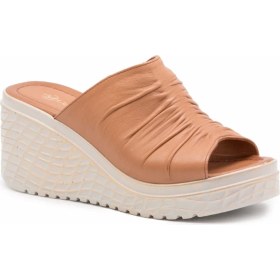 Resim Lider Shoes Lider 18003 Taba Kadın Terlik 