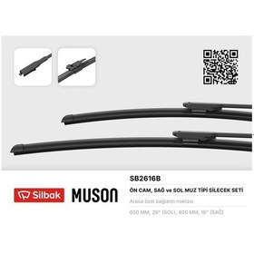 Resim Sılbak Sb2616b Sılecek Supurgesı Muz Tıpı Takım Corsa D 