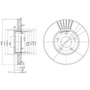 Resim Vw Passat Variant 1.8 T 1997-2000 Delphi Ön Fren Diski 2 Adet N11.5636 