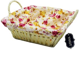 Resim Venüs Shopping Hasırlı Bezli Ekmek Sepeti Kare Renkli -8823 