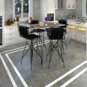 Resim Kenz Life Knsz Masa Sandalye Takımı HEM105ZENGIN Crdsyh 130*070 4 Sandalye Syhsyh Kolçaklı Sırt Minderli 