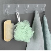 Resim Erdmsp Tek Parça Kendinden Yapışkanlı 5 Kancalı Banyo Mutfak Askı 
