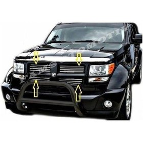 Resim Dodge Nitro Krom Ön Panjur 16 Parça P.Çelik 2006 -2012 