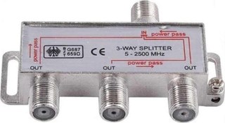 Resim 3 Üç Çıkış 3'lü Splitter Anten Dağıtıcı Uydu Çoklayıcı Full Hd 1080 Ve Sd Yayınları Destekler Hd Ata Elektronik