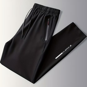 Resim Erkekler için Yazlık Rahat Jogger Pantolonlar - Fitness ve Günlük Kıyafet için Fermuar Detaylı, Rahat, Nefes Alabilen Polyester Eşofman Altı, Koşu Pantolonları 