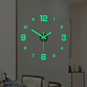 Resim Yaratıcı DIY Sessiz Duvar Saati, Gece Işıklarıyla Parlayan Sayılar - Fotoğraf Stüdyoları, Oturma Odaları ve Tatil Dekorasyonu İçin İdeal, Pil ile Çalışır (Piller Dahil Değildir), Dekoratif Saat | Etkileşimli Işık Özelliği | Pil ile Çalışan Saat, Duvar Dekoru Saati 
