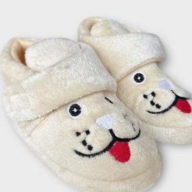 Resim Liger Çocuk Cırtlı Kaydırmaz Taban Anaokulu Kreş Ev Ayakkabısı Panduf KREM 