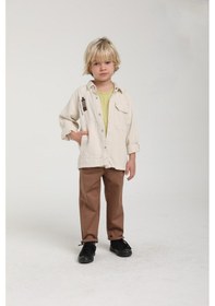 Resim Xo Kids Erkek Çocuk Gömlek 1-4 Yaş 2551 Taş Rengi 