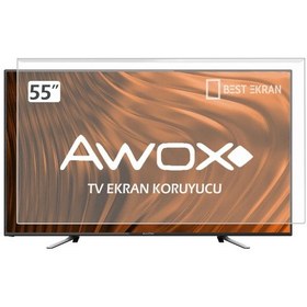 Resim Awox Uyumlu B205500SA TV EKRAN KORUYUCU - Awox Uyumlu 55" inç Kırılmaz Tv Koruy 