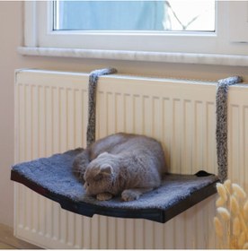 Resim Kedi Petek Kalorifer Radyatör Yatağı Askılı Kedi Yatağı Hamağı Terası Ebatlar 47x 27,5 Cm - 18 Kg 