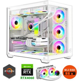 Resim Zeiron Mirage X32 Pro White Ryzen 7 5700X 32GB RAM 1TB M.2 SSD 8GB RTX4060 Sıvı Soğutmalı Oyun Bilgisayarı 