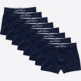 Resim Malabadi Erkek Çocuk Lacivert 8 Li Paket Pamuk Elastan Boxer 208 