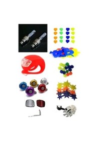 Resim Sibop işık Bisiklet Aksesuar Seti Bisiklet Süsü Seti 