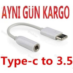 Resim Type C To 3.5Mm Kulaklık Çevirici 4417A Dönüştürücü Adaptör Ses 