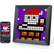 Resim Divoom Pixoo 16x16 Piksel LED Ekranlı APP Kontrollü Akıllı Piksel Resim Çerçevesi 