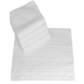 Resim 5 Li Otel Ayak Havlusu Bukle Ayak İzli 50x70 Cm Beyaz 20/2 Ring 250 Gr Beyaz 