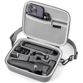 Resim Kangvka Djı Om7/7p İçin Pu Materyalli Taşınabilir Kılıf - El Tutan Gimbal Ve Spor Kamera Aksesuarları İçin Elden Taşınabilir Çapraz Çantası 